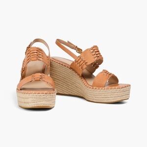 VERONICA BEARD
Riya leather espadrille wedge sandals.  Size 9